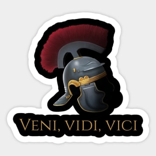 Veni Vidi Vici - Ancient Roman Legionary Helmet - SPQR Rome Sticker